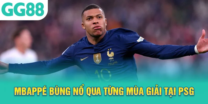 Mbappé bùng nổ qua từng mùa giải tại PSG